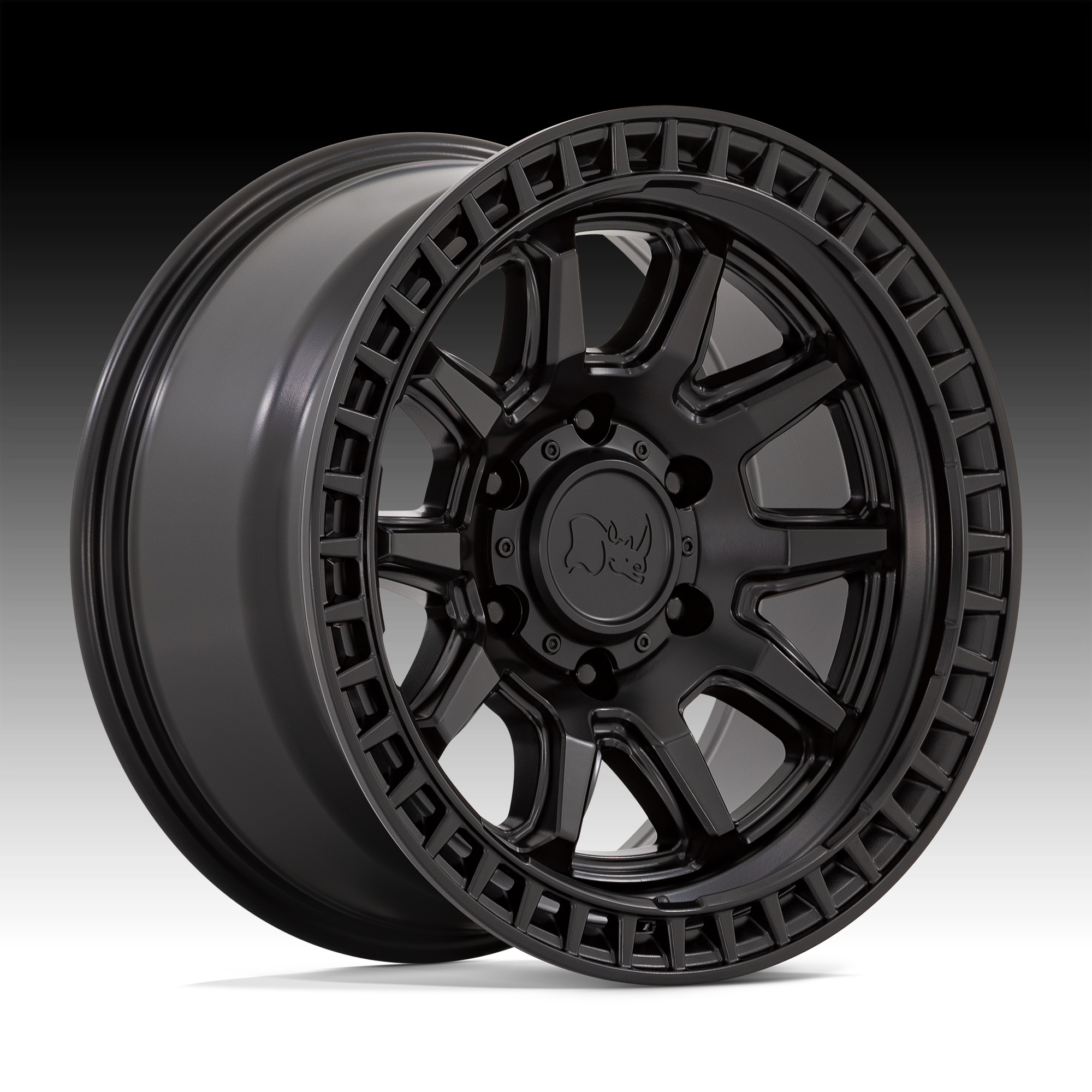 Black Rhino Calico Matte Black Custom Truck Wheels - Calico - Black